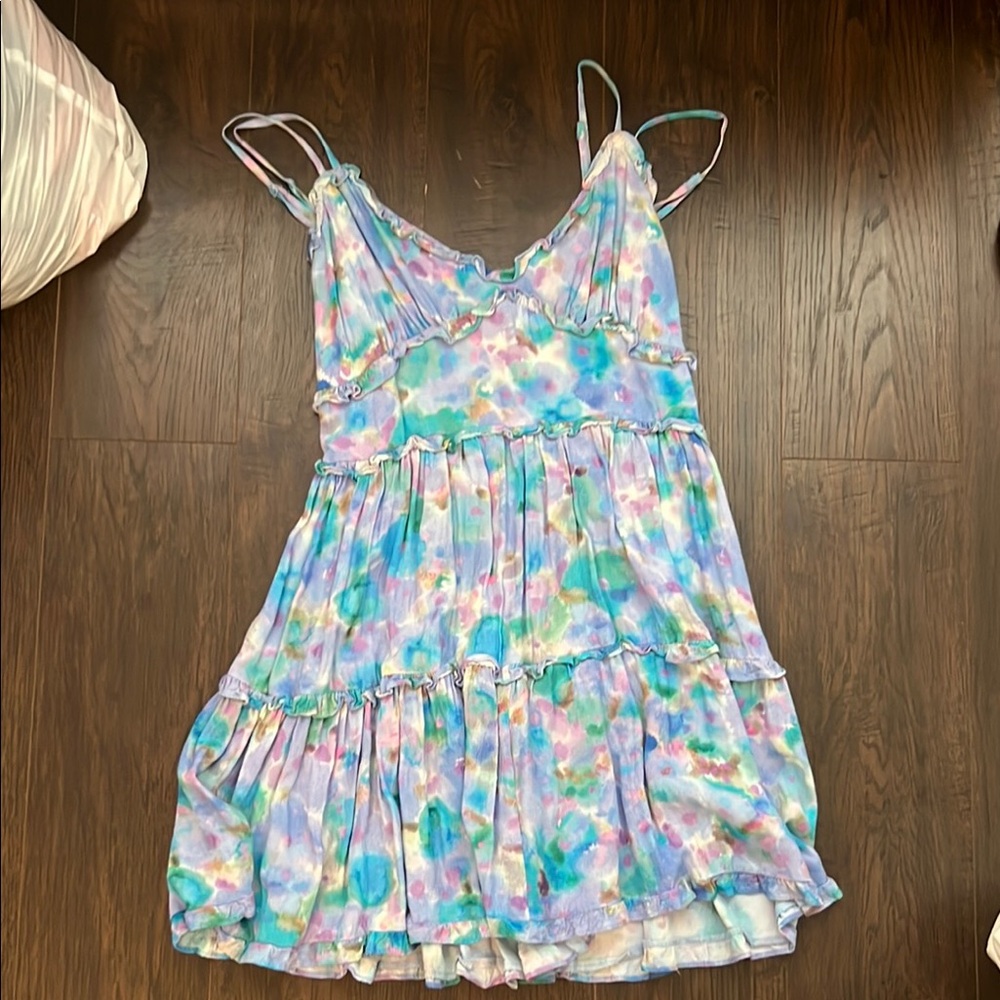 French Connection Multicolor Tie-Dye Mini Dress